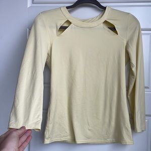 alo yoga brand cutout long sleeve top